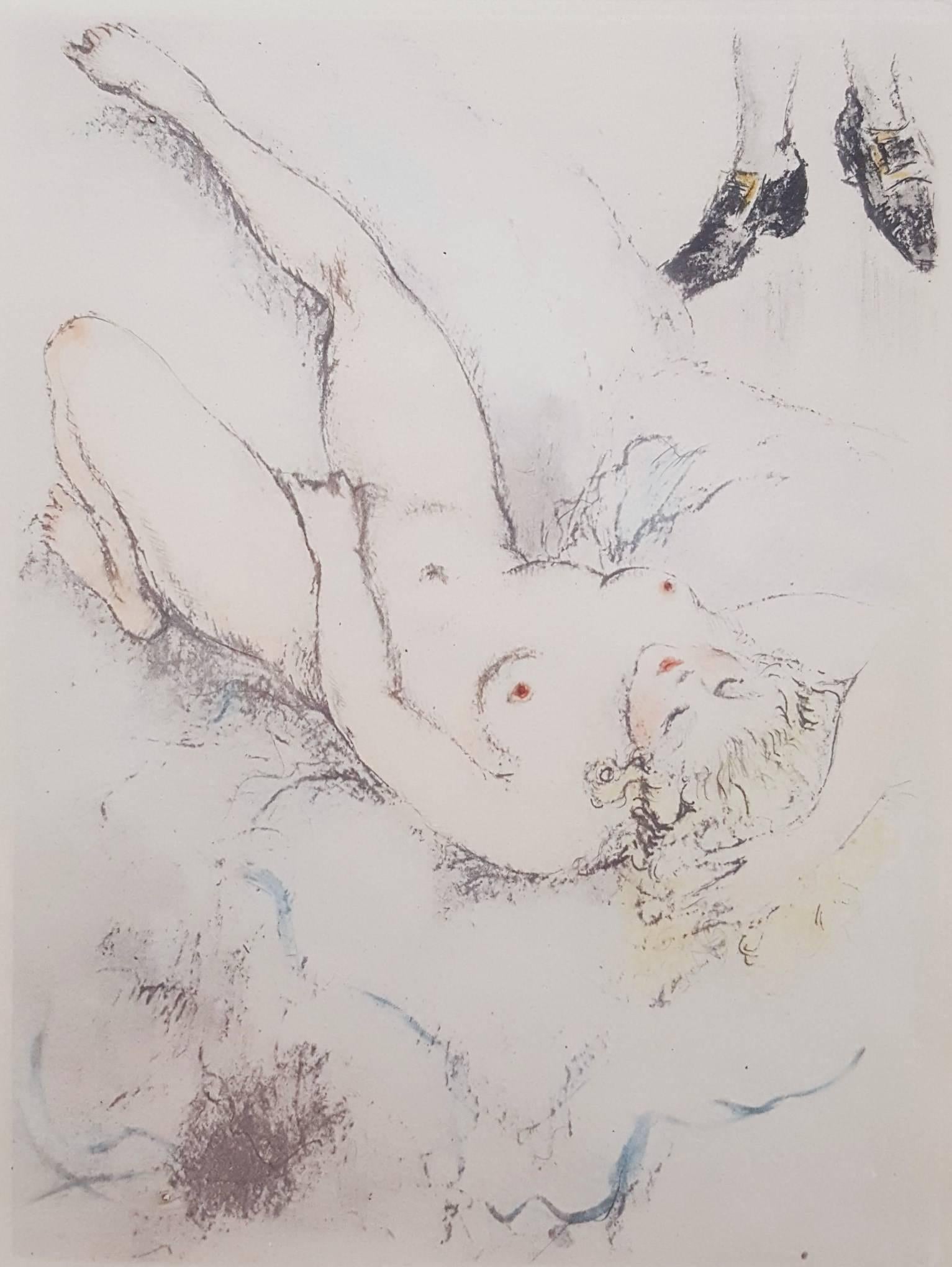 Louis Icart Nude Print - My Pleasure