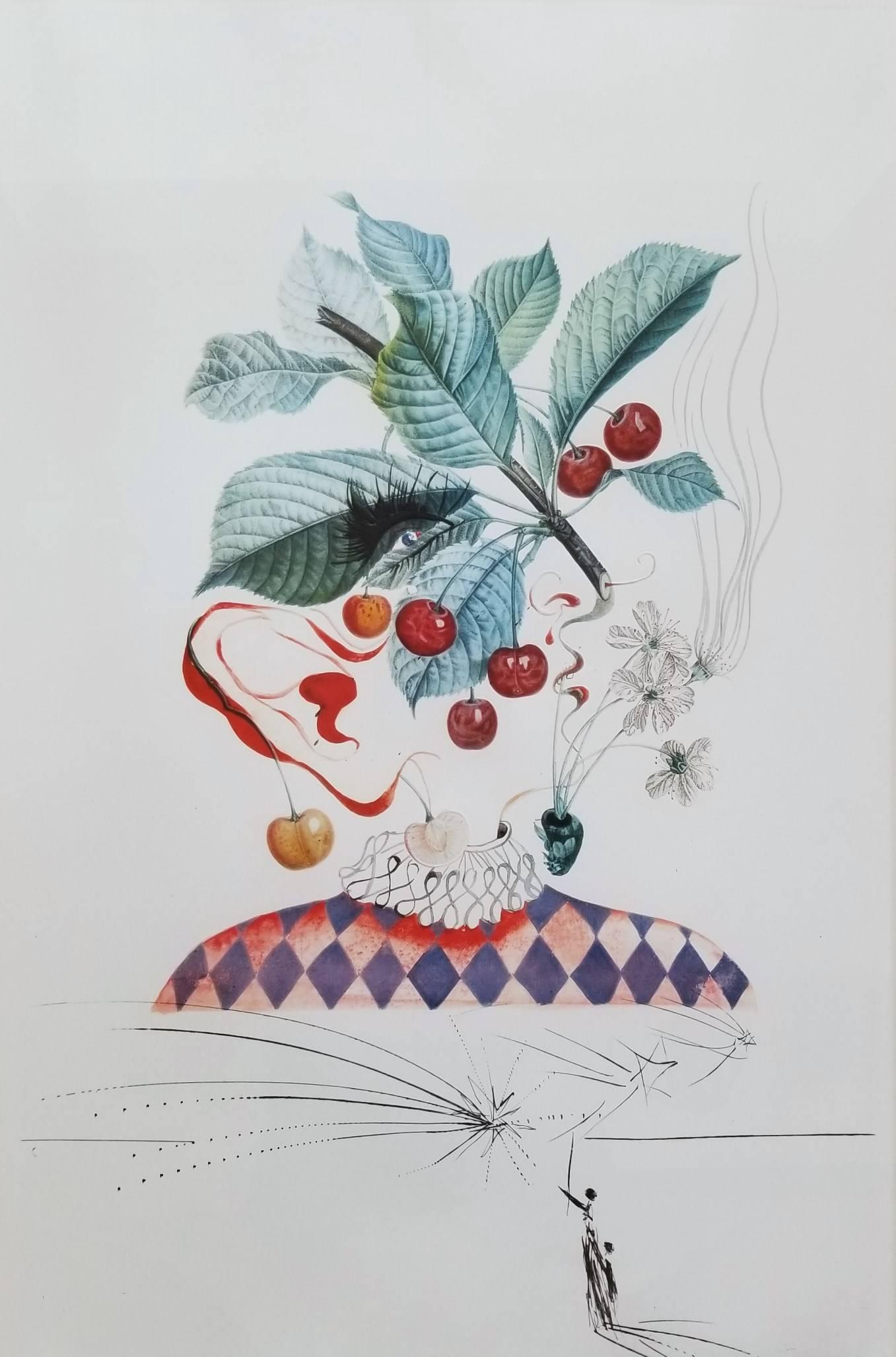 Salvador Dalí Portrait Print - Cerises Pierrot (Cherries)