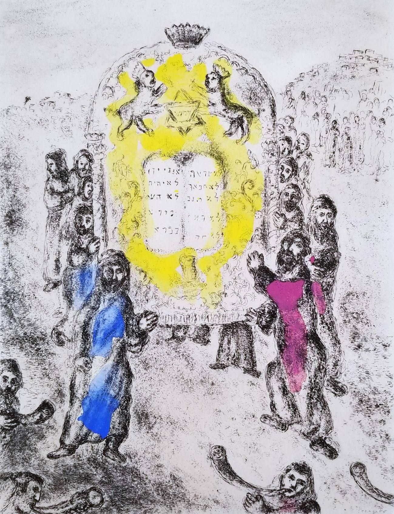 Marc Chagall Figurative Print - Passage du Jordain (The Israelites Cross the Jordan)