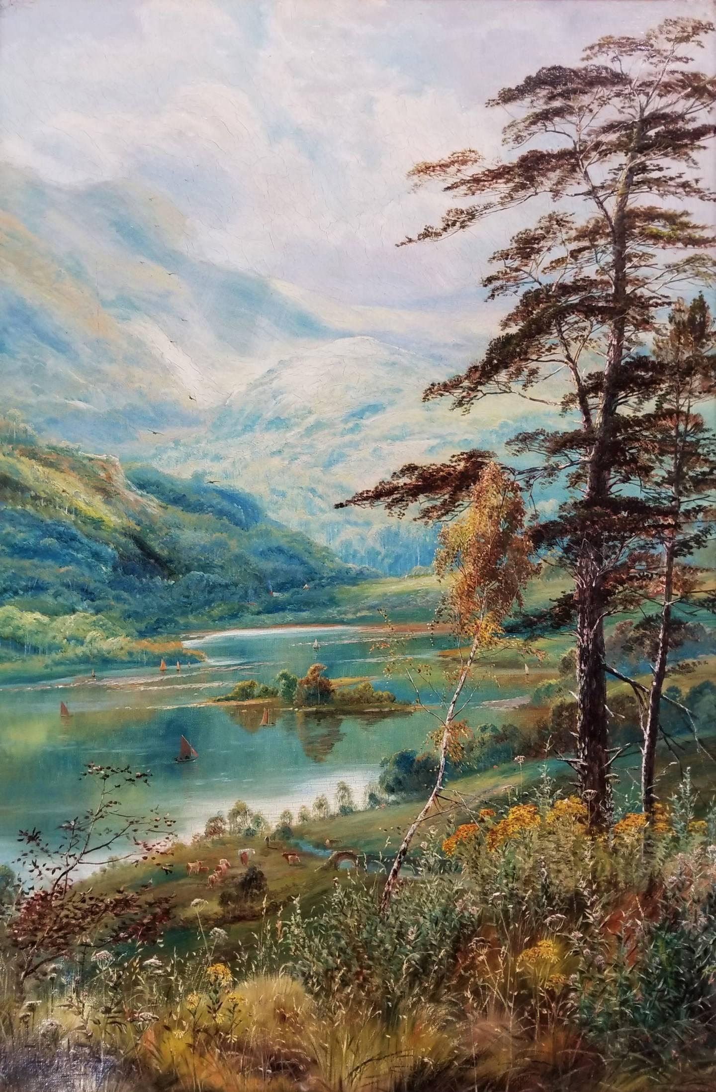 Theodore Hines Landscape Painting - Loch Katrine, Scotland