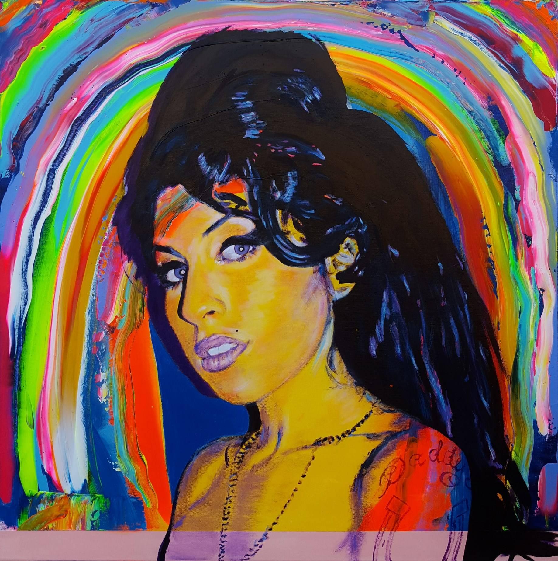Jack Graves III Portrait Painting – Amy Winehouse Icon