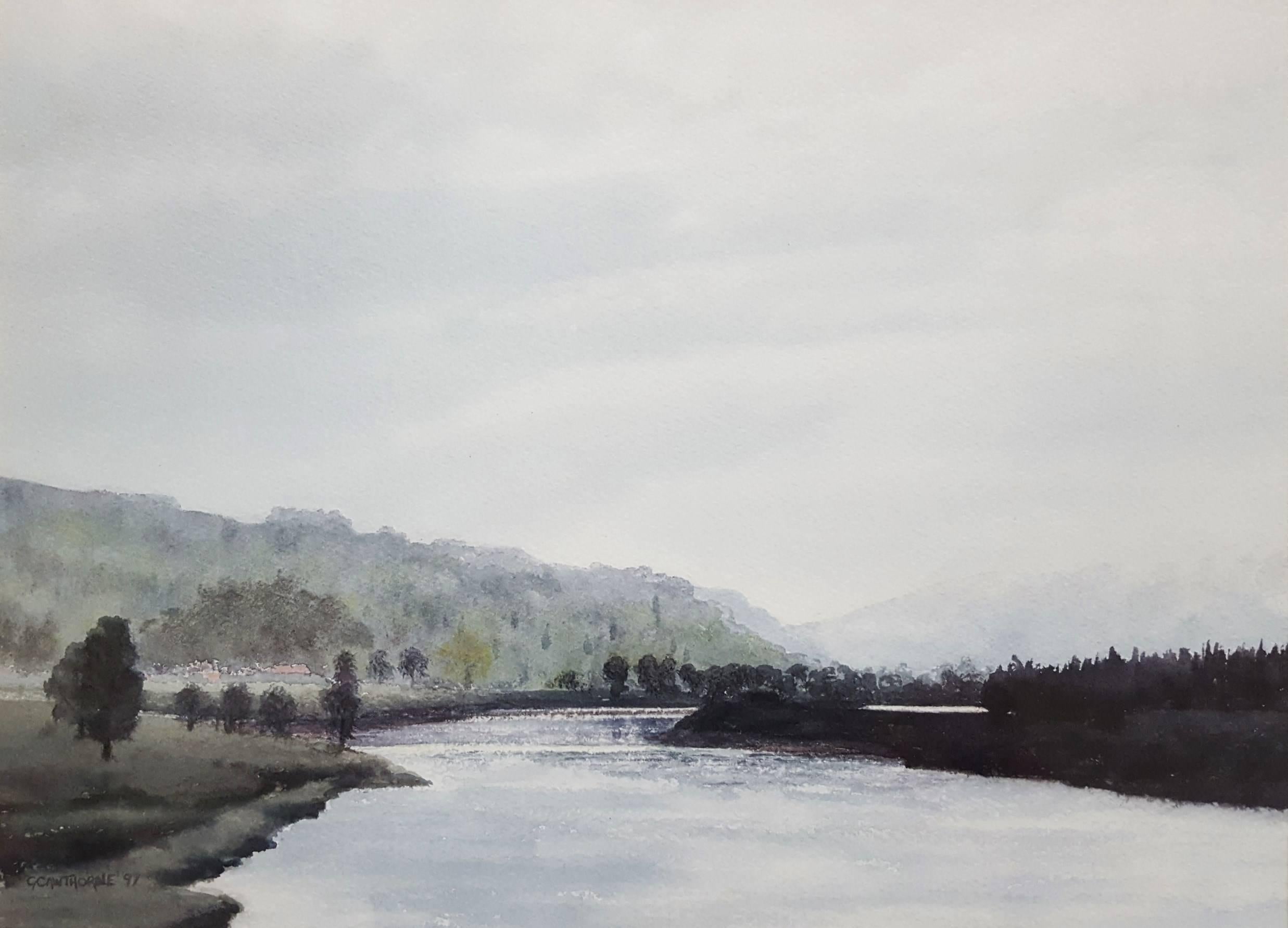 Gillie Cawthorne Landscape Art - River Tay, Scotland