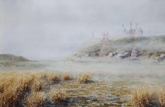Dustanburgh Castle /// Zeitgenössisches Aquarell Englische Landschaft Geschichte