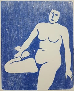 Vintage Blue Nude