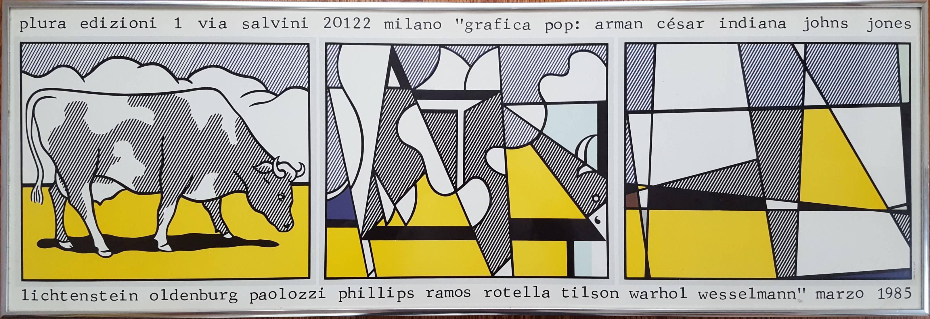 (after) Roy Lichtenstein Animal Print - Grafica Pop (Cow Going Abstract)