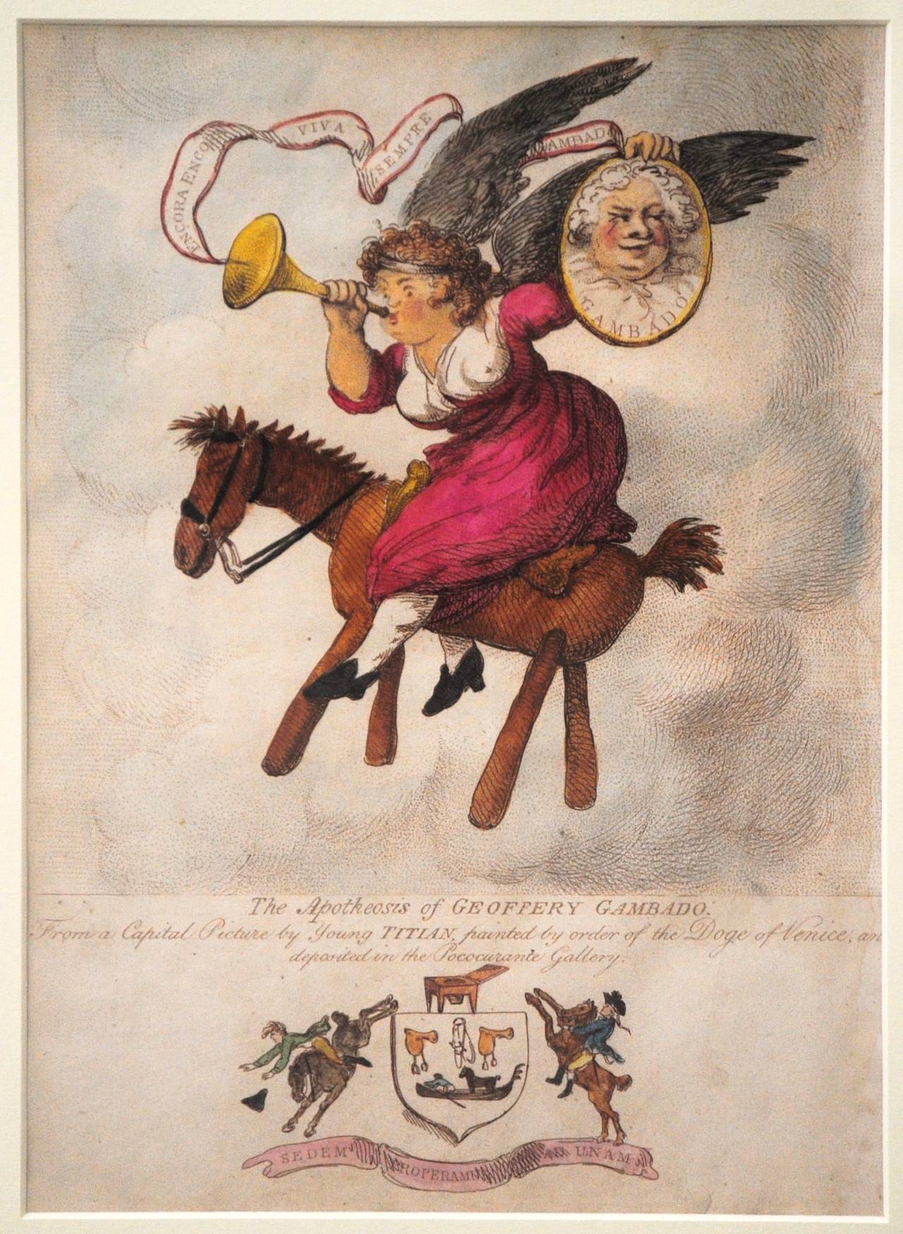 Triptych of Three Hand-Colored Etchings
