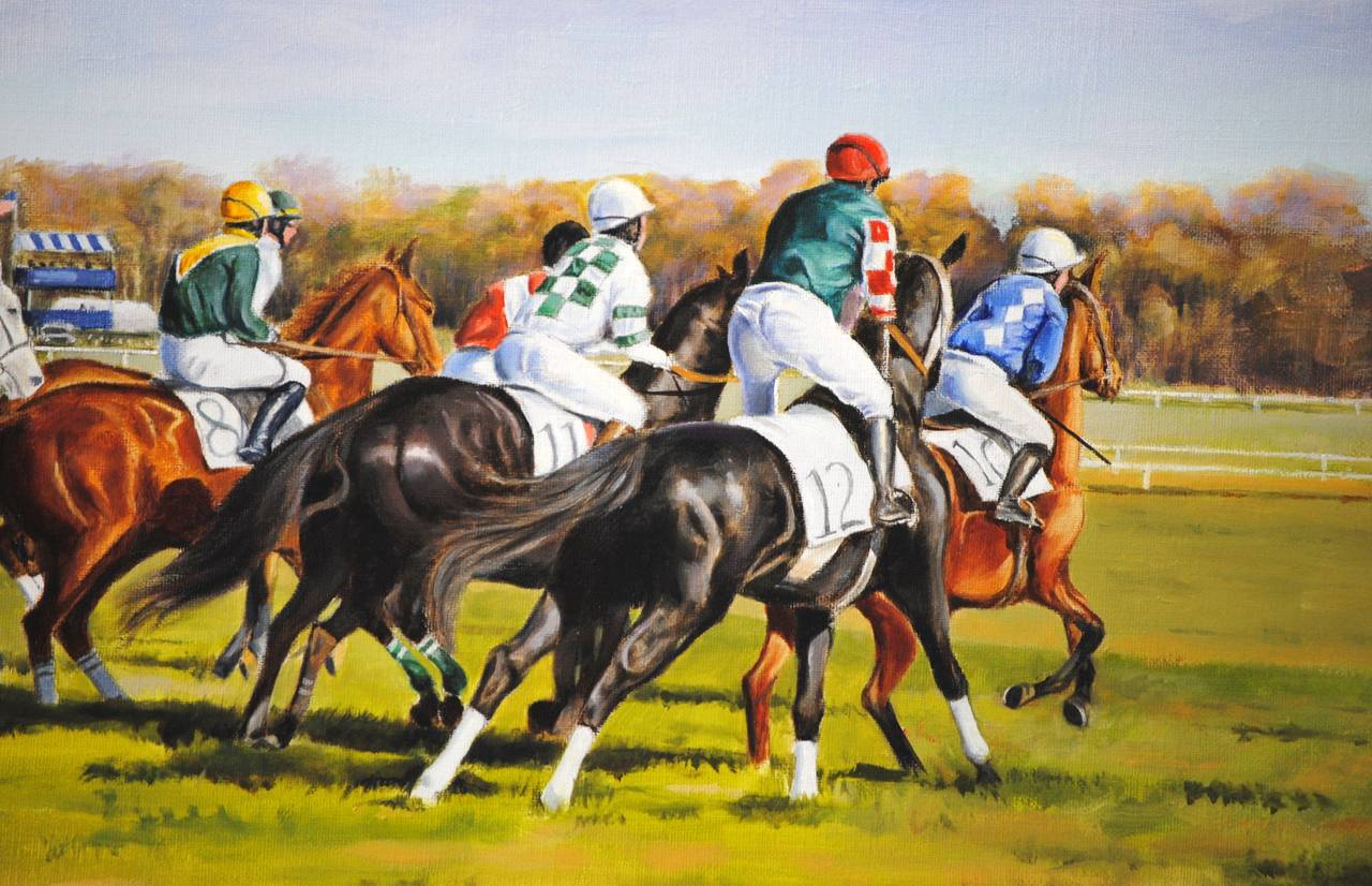 An original signed oil on canvas by English artist Christopher Stone (1933-) titled 