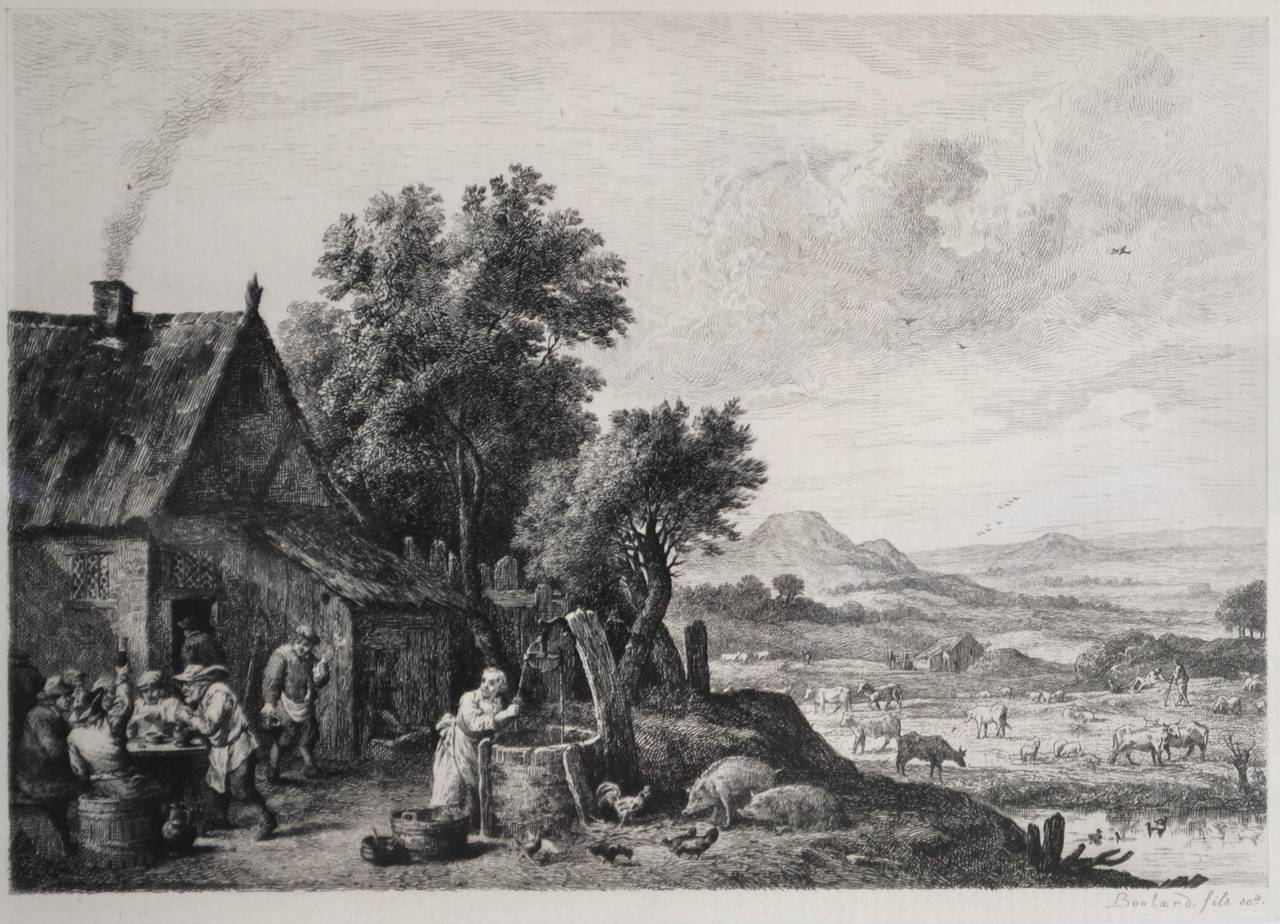 David Teniers the Younger Landscape Print - Tavern Scene