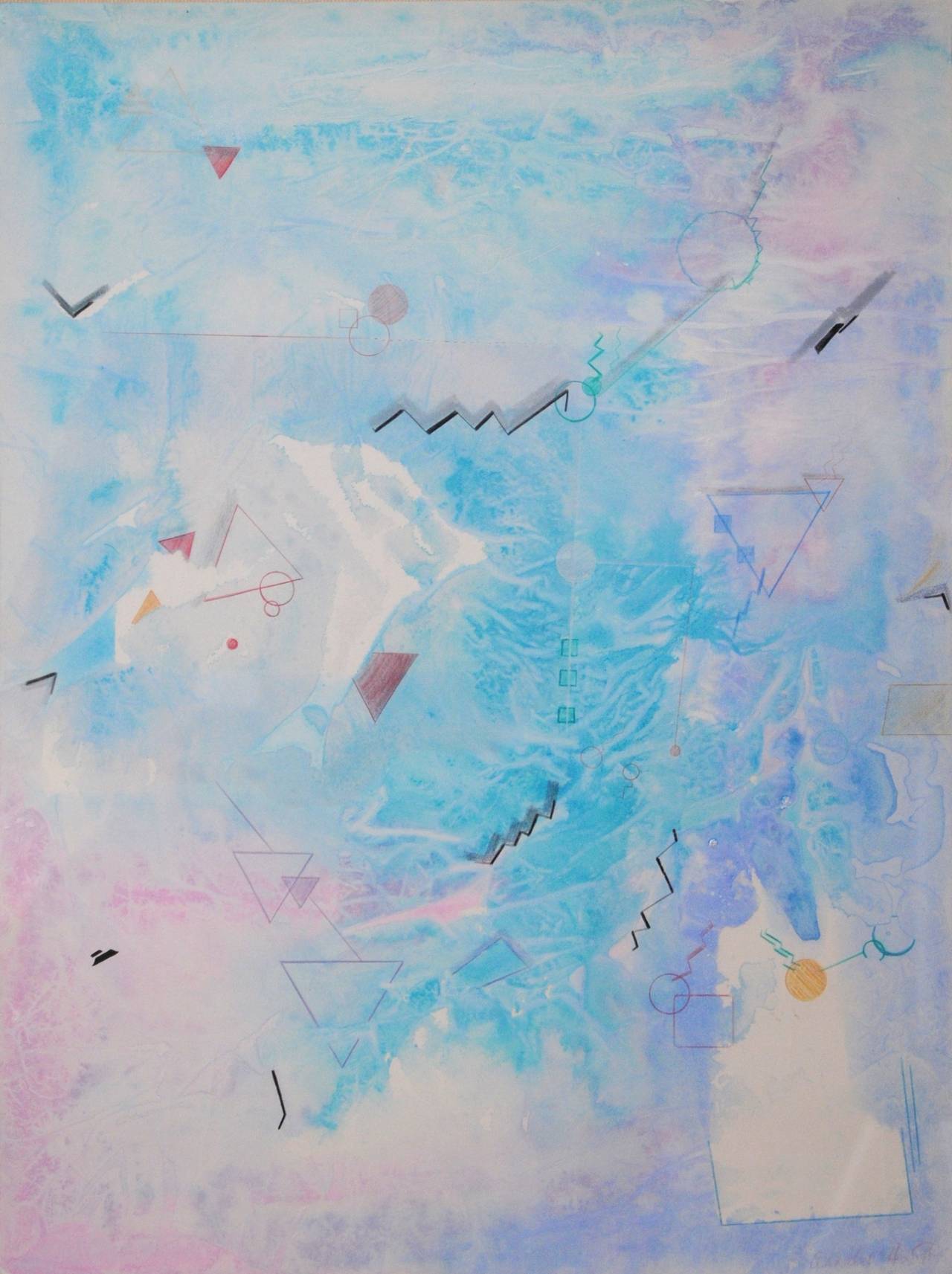 Annabel Hewitt Abstract Painting - High Above