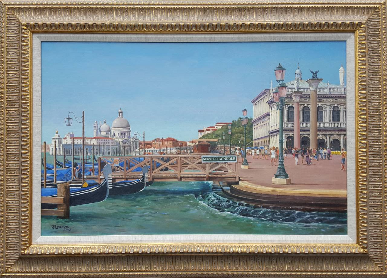 Entry To The Grand Canal, Italy - Painting by Christopher Stone