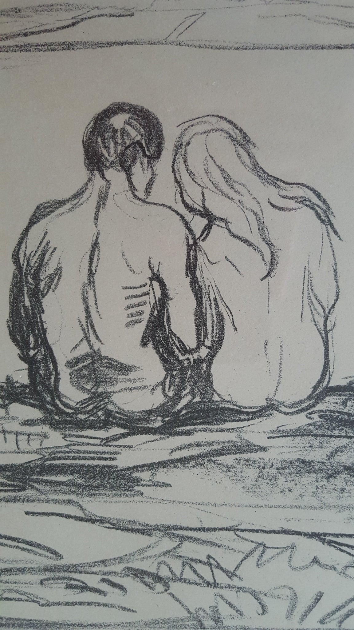 Moonrise (Mäneoppgang) - Expressionist Print by Edvard Munch
