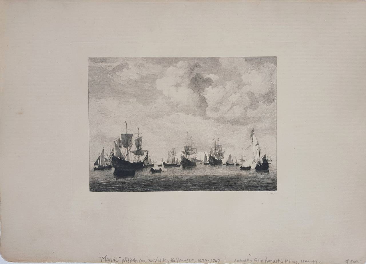 Marine - Print by Wilhelm van de Velde the Younger