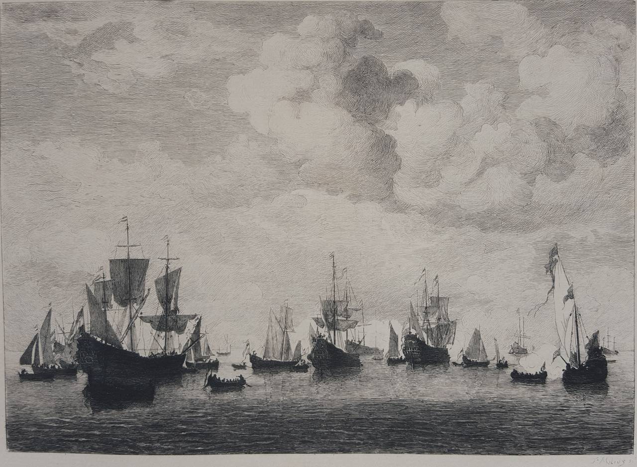 Wilhelm van de Velde the Younger Landscape Print - Marine