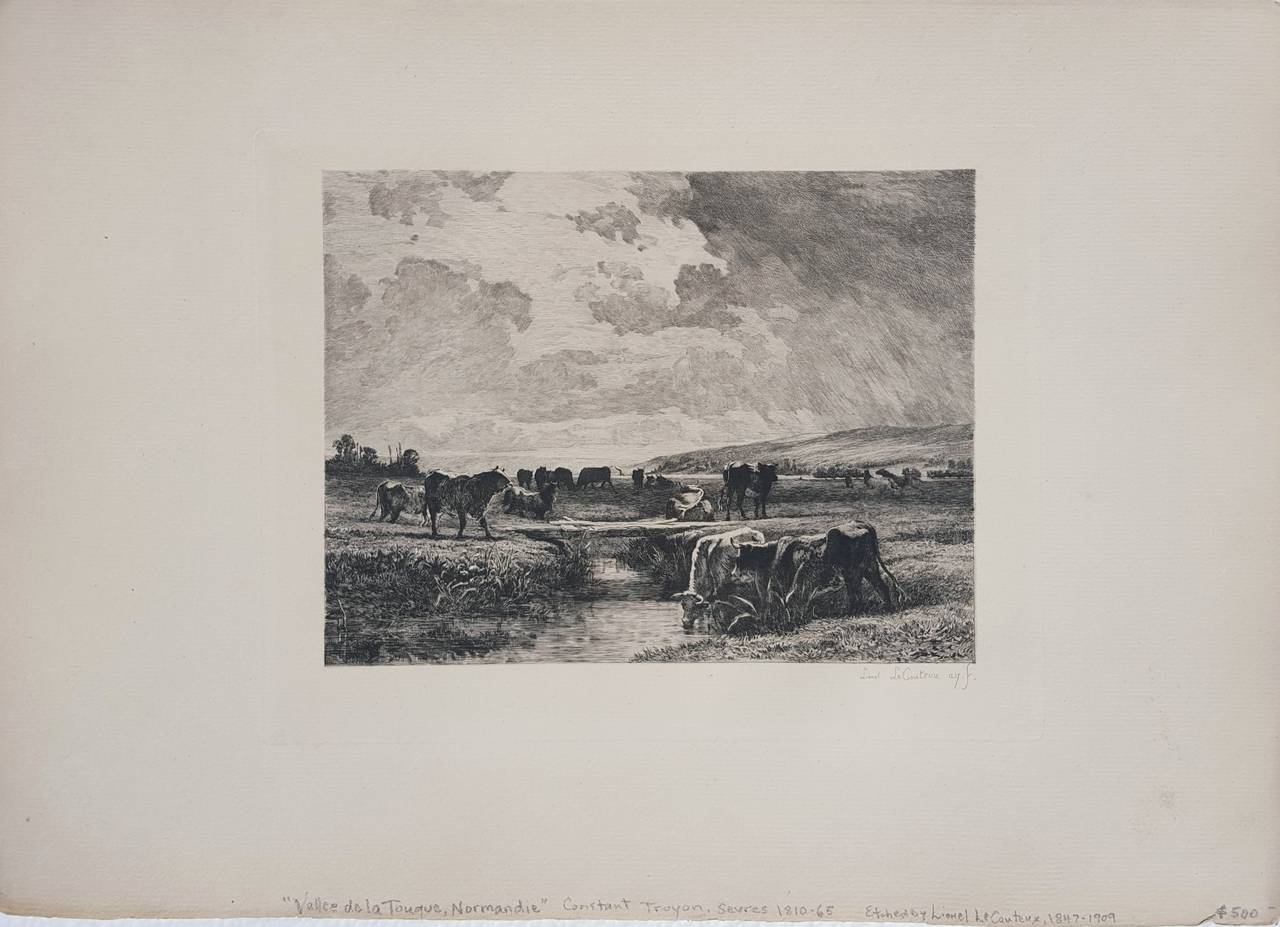 Valle de la Touque Normandie, Sevres - Print by Constant Troyon