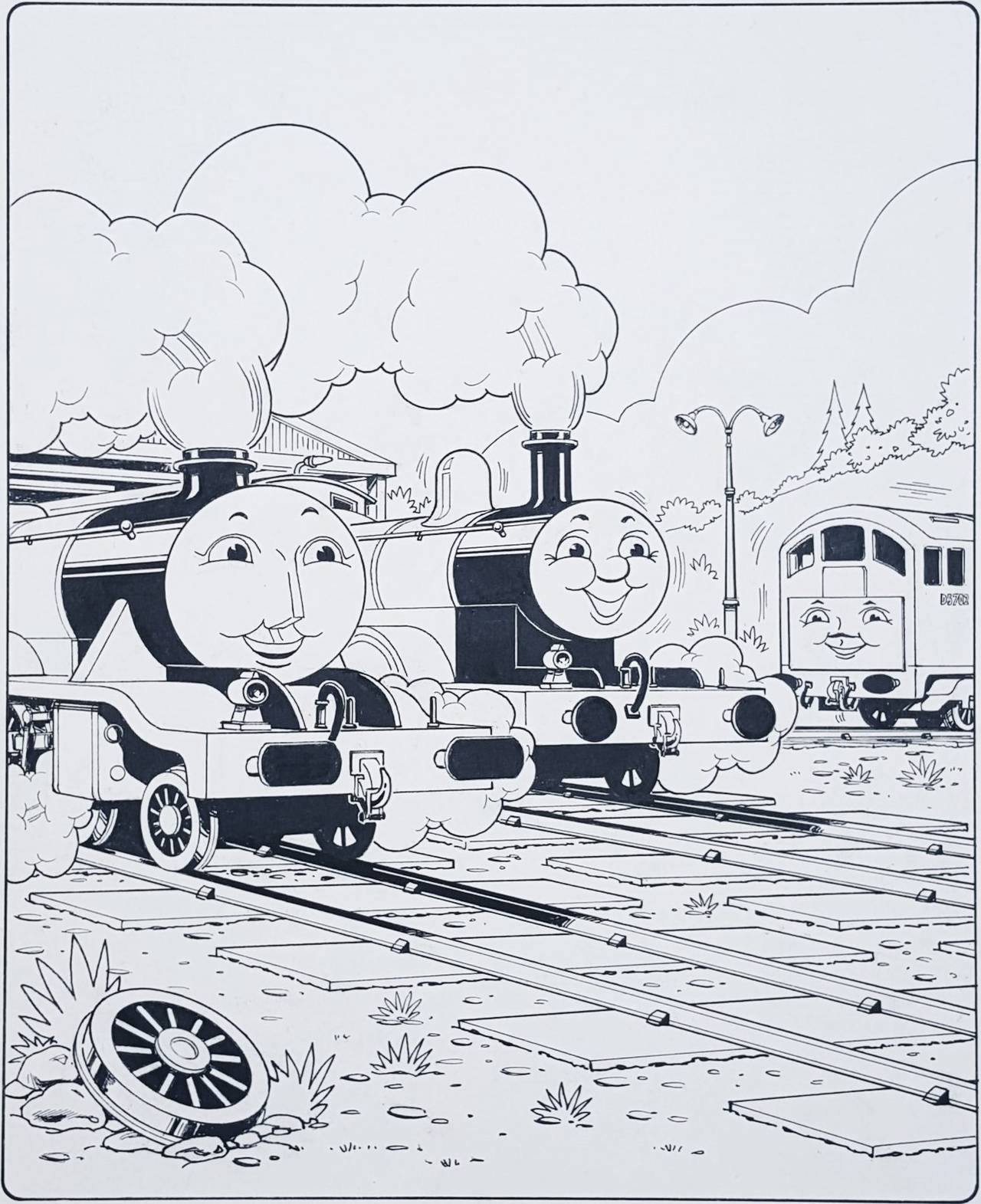 Timothy Marwood Interior Art - Thomas the Tank Engine and Friends