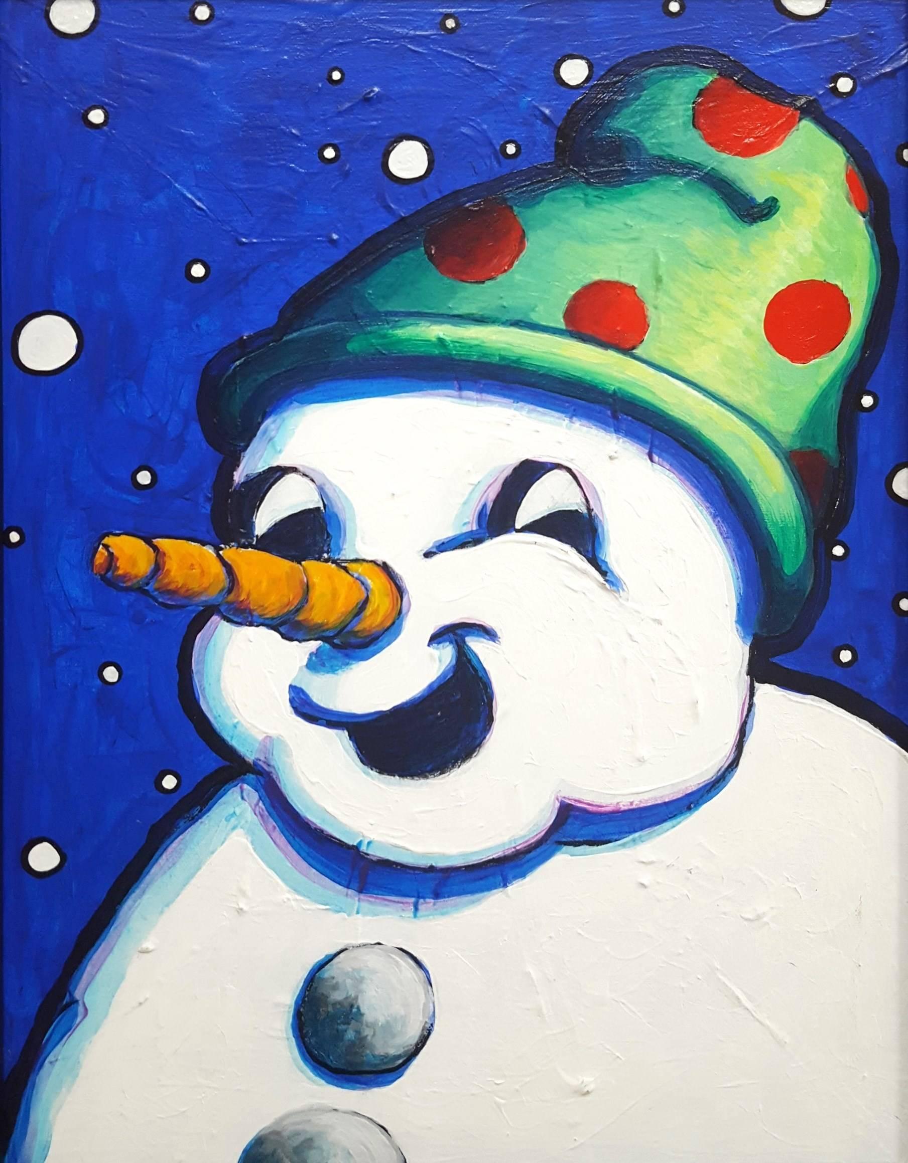 Unknown Portrait Painting - Frosty the Snowman