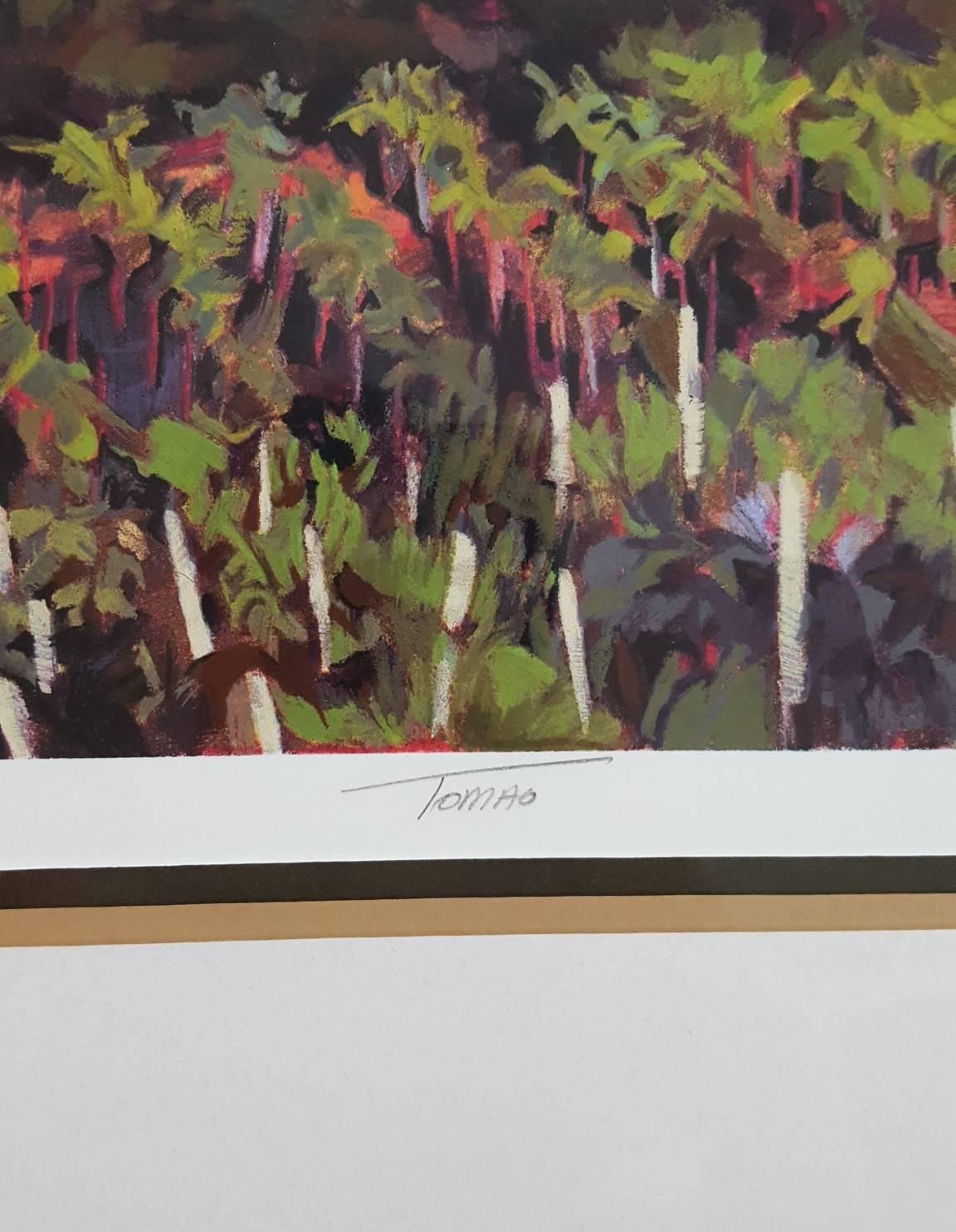 Coastal Vineyard - Contemporary Print by Jennie Tomao