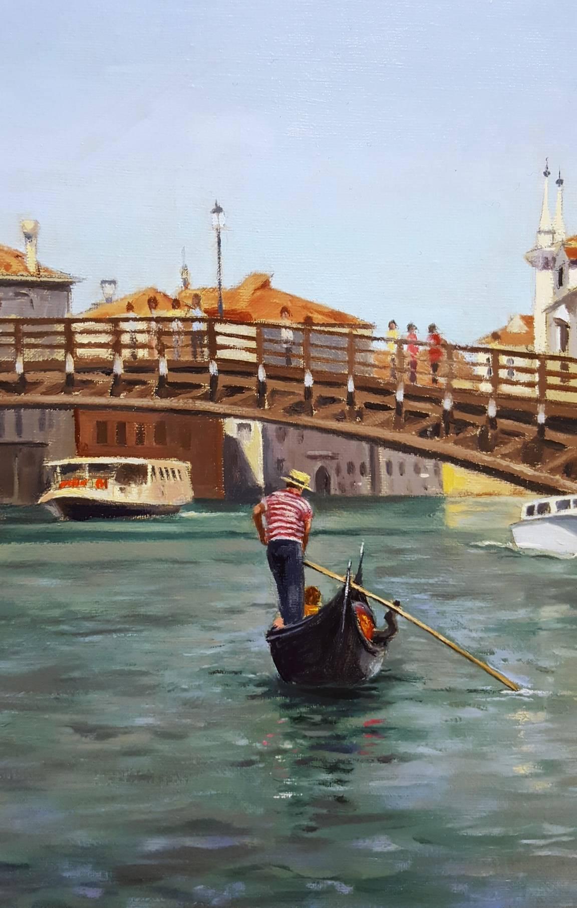 Ponte dell'Accademia - Venice - Contemporary Painting by Christopher Stone