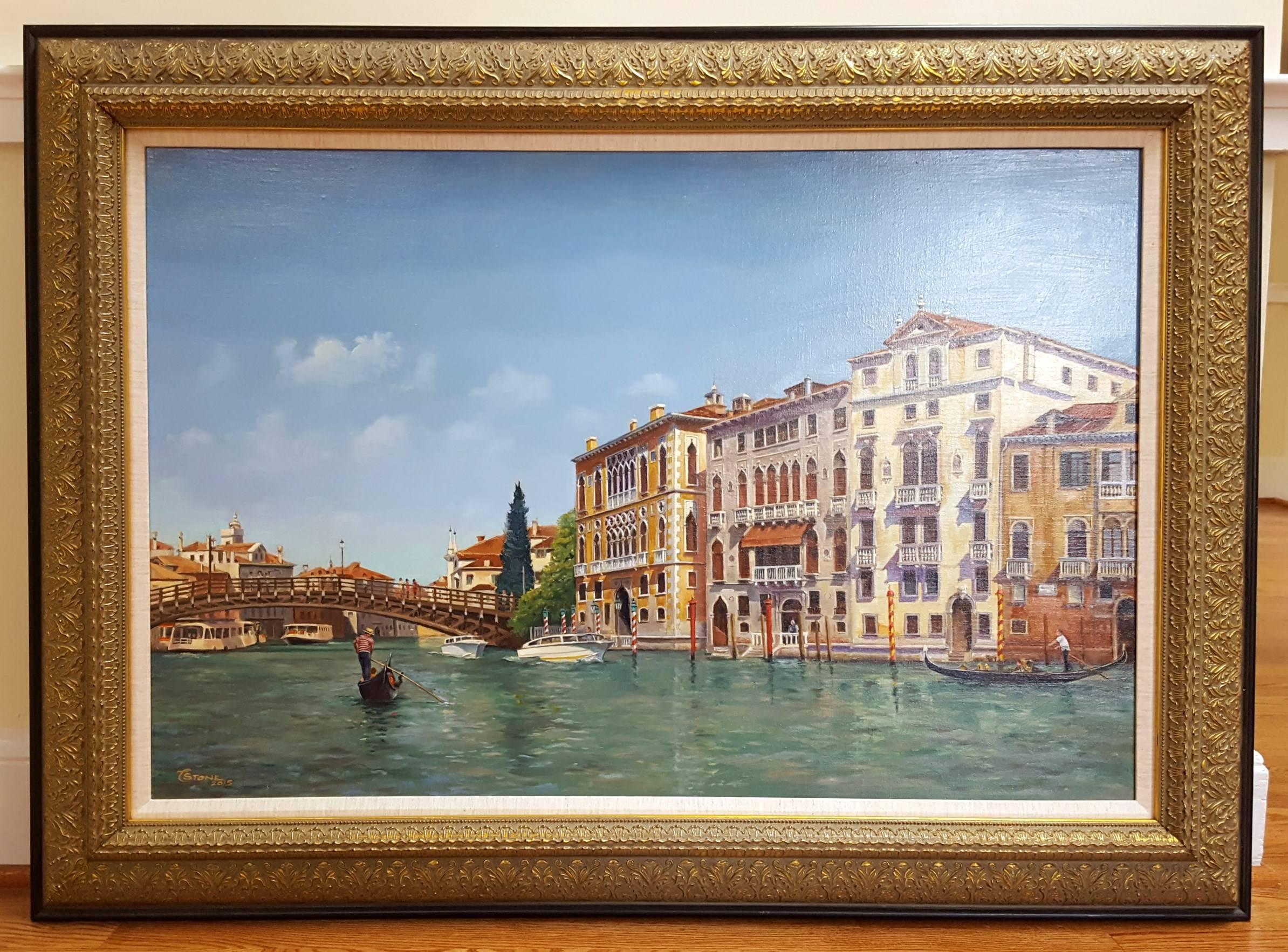 Ponte dell'Accademia - Venice - Painting by Christopher Stone