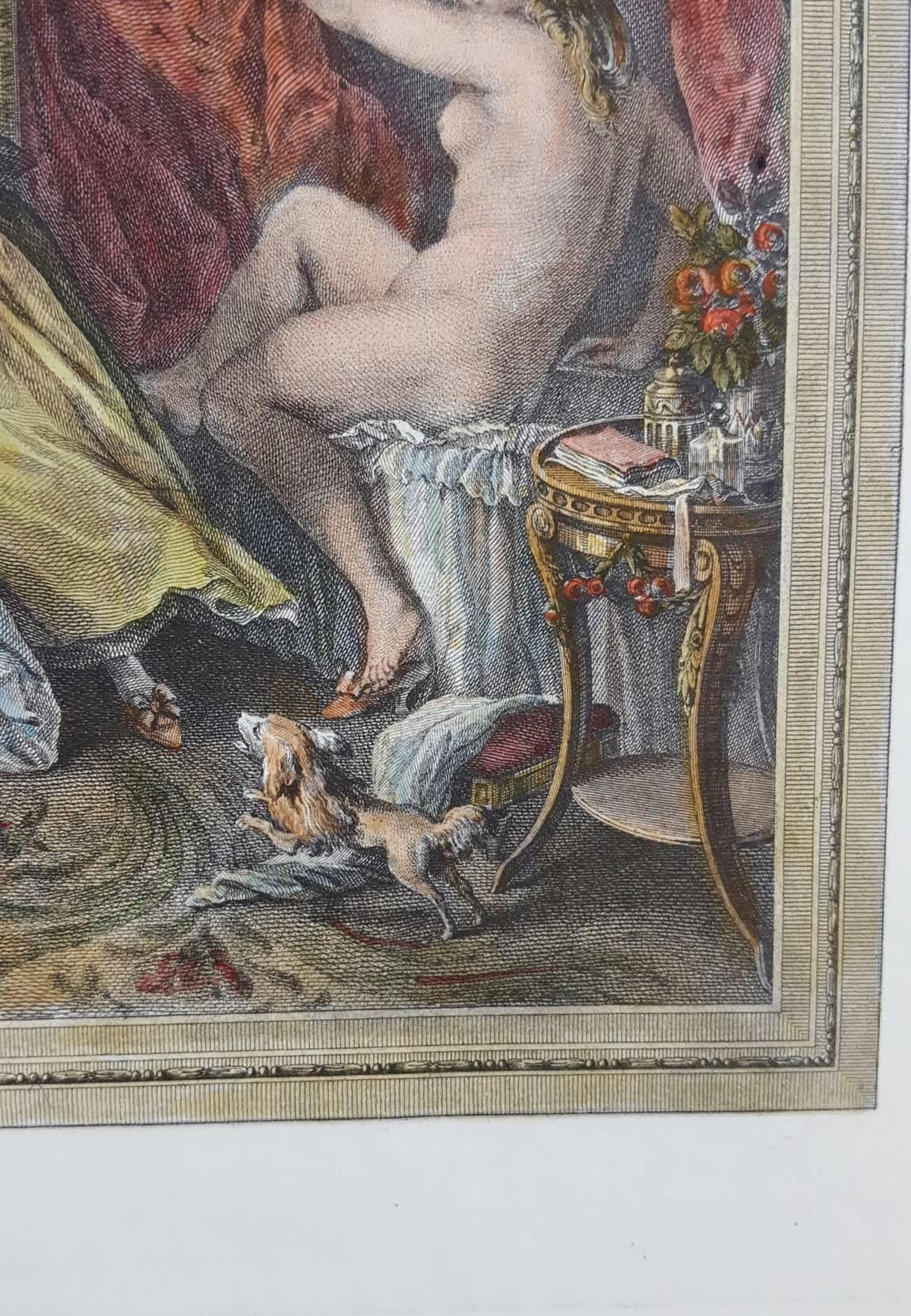 L'Indiscret - Rococo Print by Antoine Borel