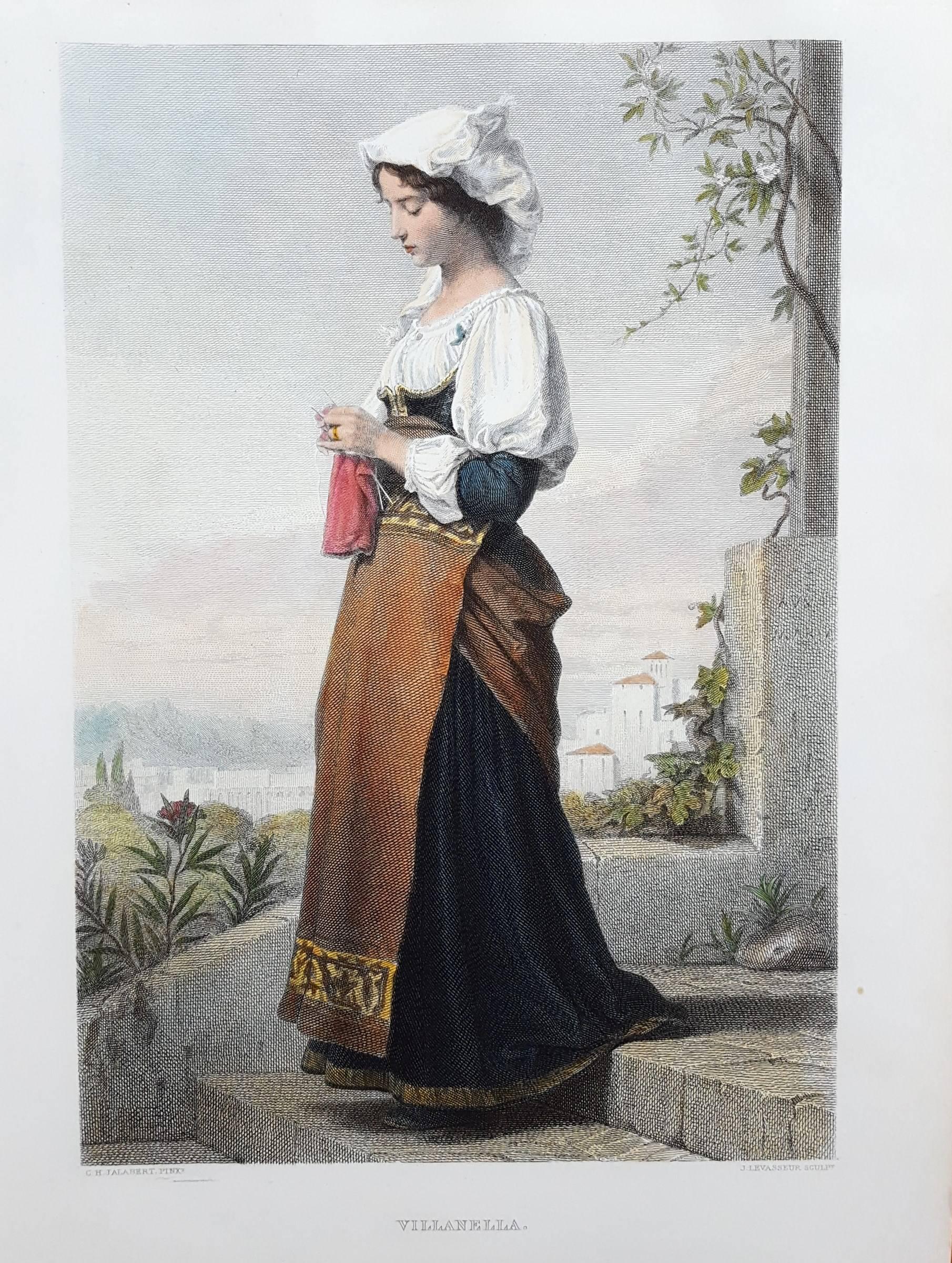 Villanella - Print by Charles Jalabert