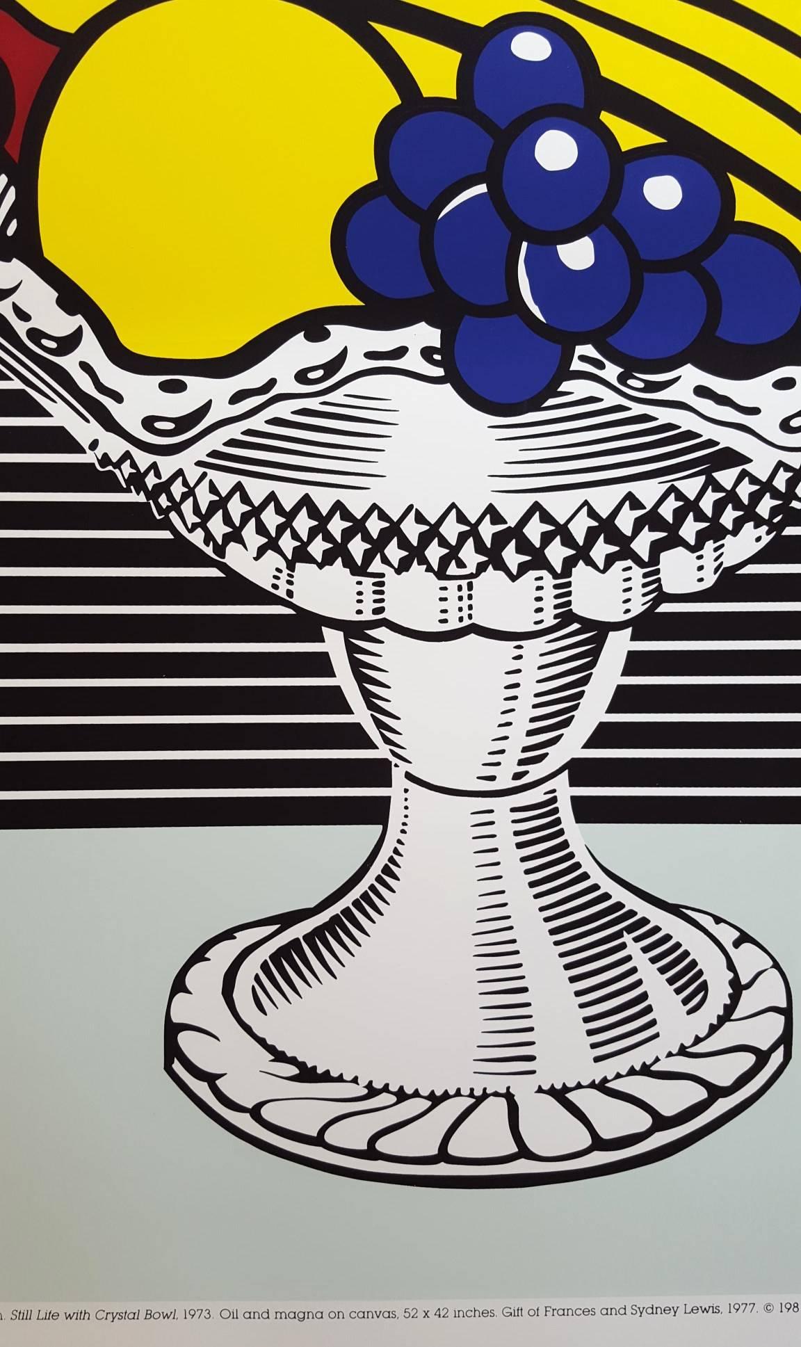 Affiche d'exposition autorisée en sérigraphie d'après l'artiste américain Roy Lichtenstein (1923-1997) intitulée 