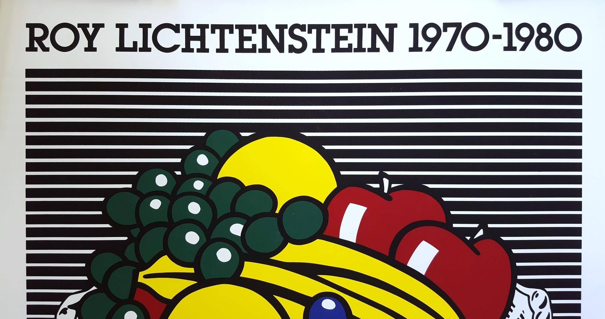 An authorized silkscreen exhibition poster after American artist Roy Lichtenstein (1923-1997) titled 