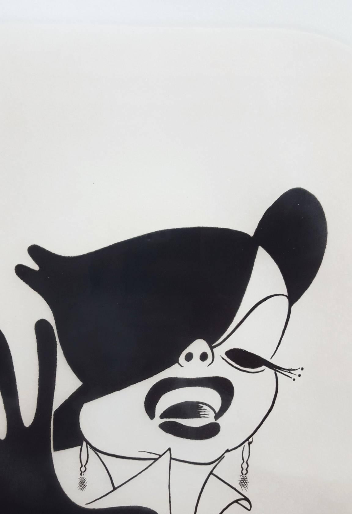An original signed etching on Arches paper by American artist Al Hirschfeld (1903-2003) titled 