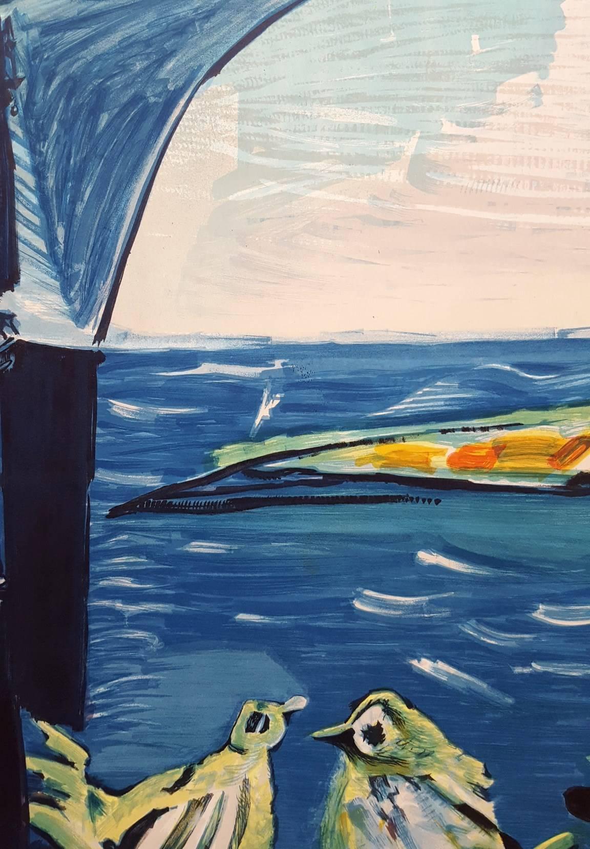 Cote D'Azur - Beige Landscape Print by Pablo Picasso