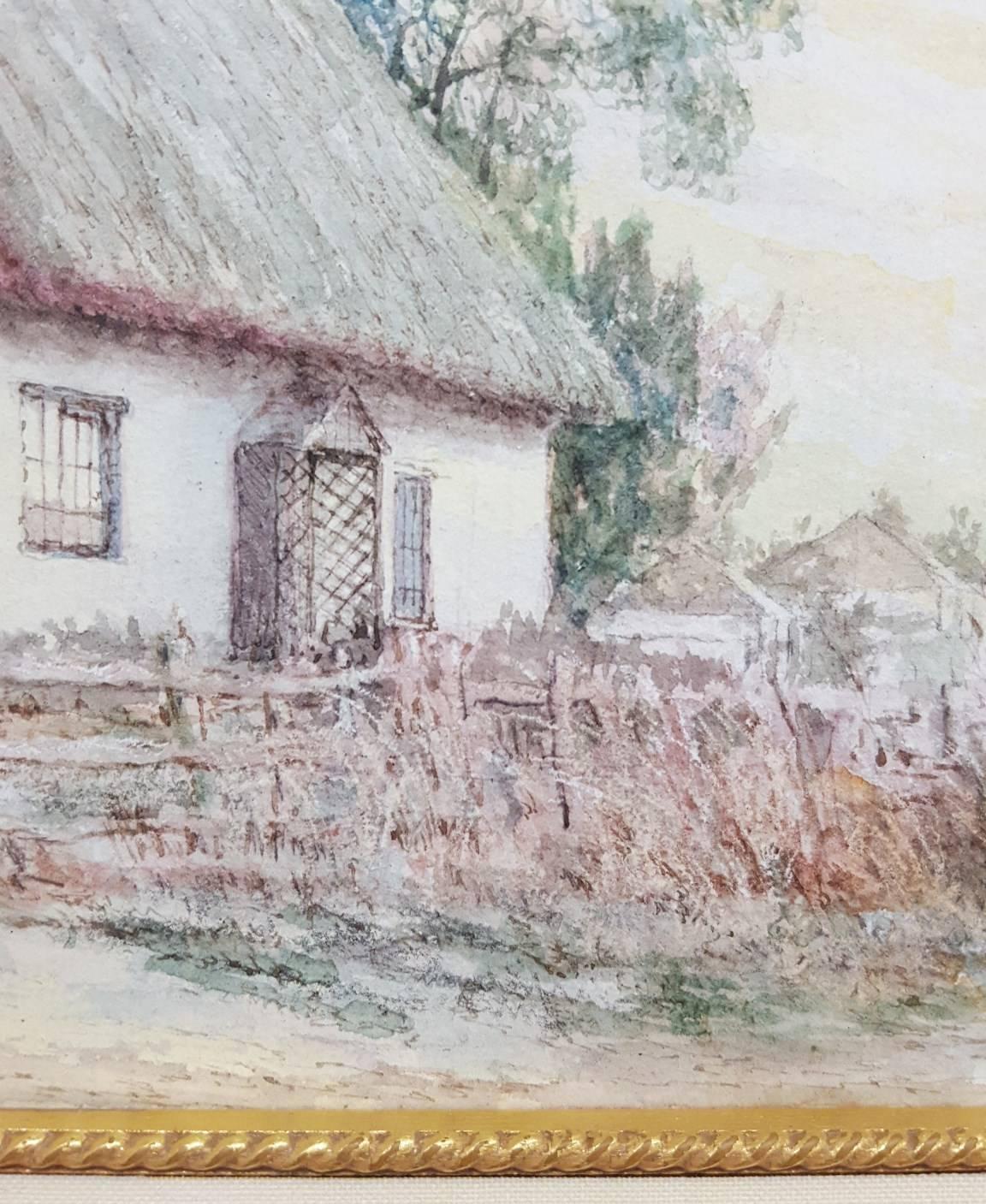 Cottage at Huttoft, Lincolnshire, UK - Victorian Art by Harry Turner