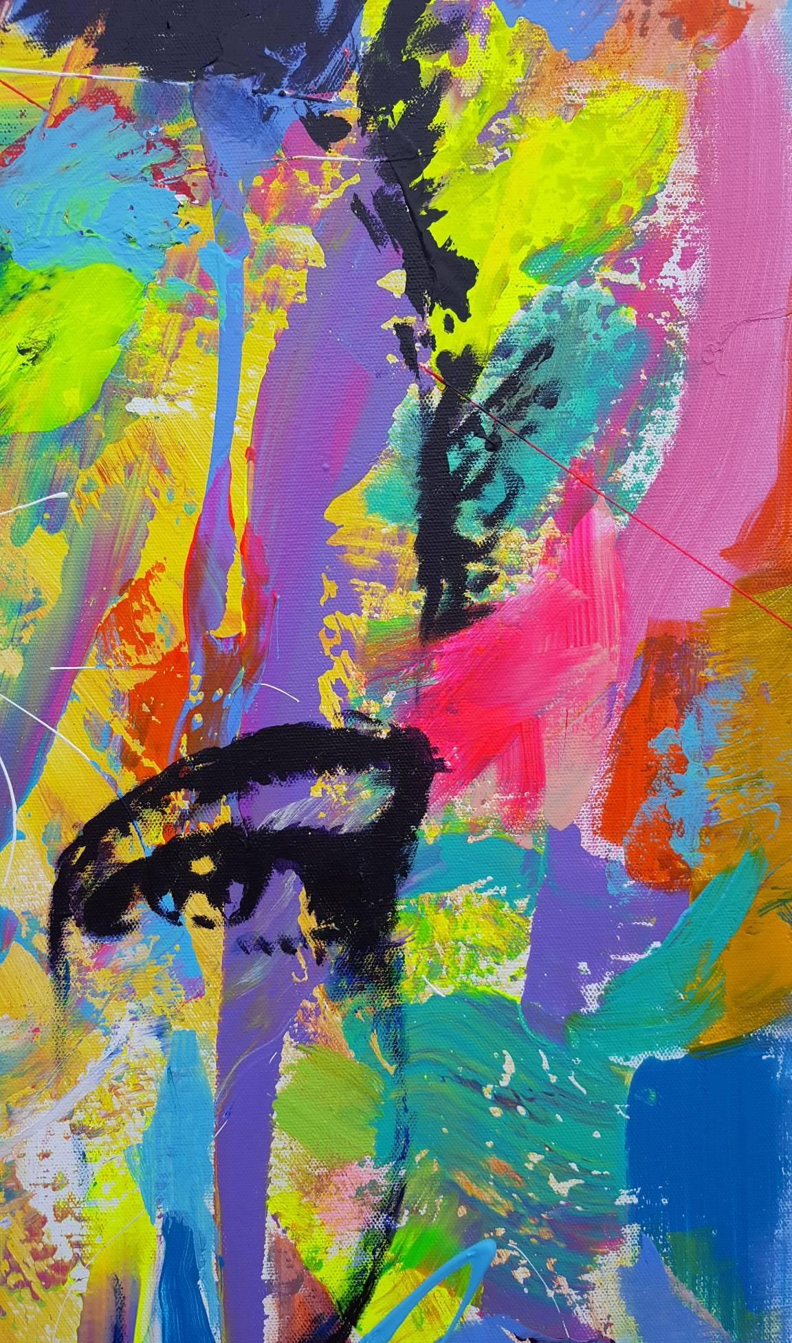 An original signed acrylic on canvas by American artist Jack Graves (1988-) titled "Cate Blanchett Icon", 2016. Hand signed, titled, and dated on verso by Graves. Part of Graves' 2016 Icon series. Canvas size: 48" x 36". Mint