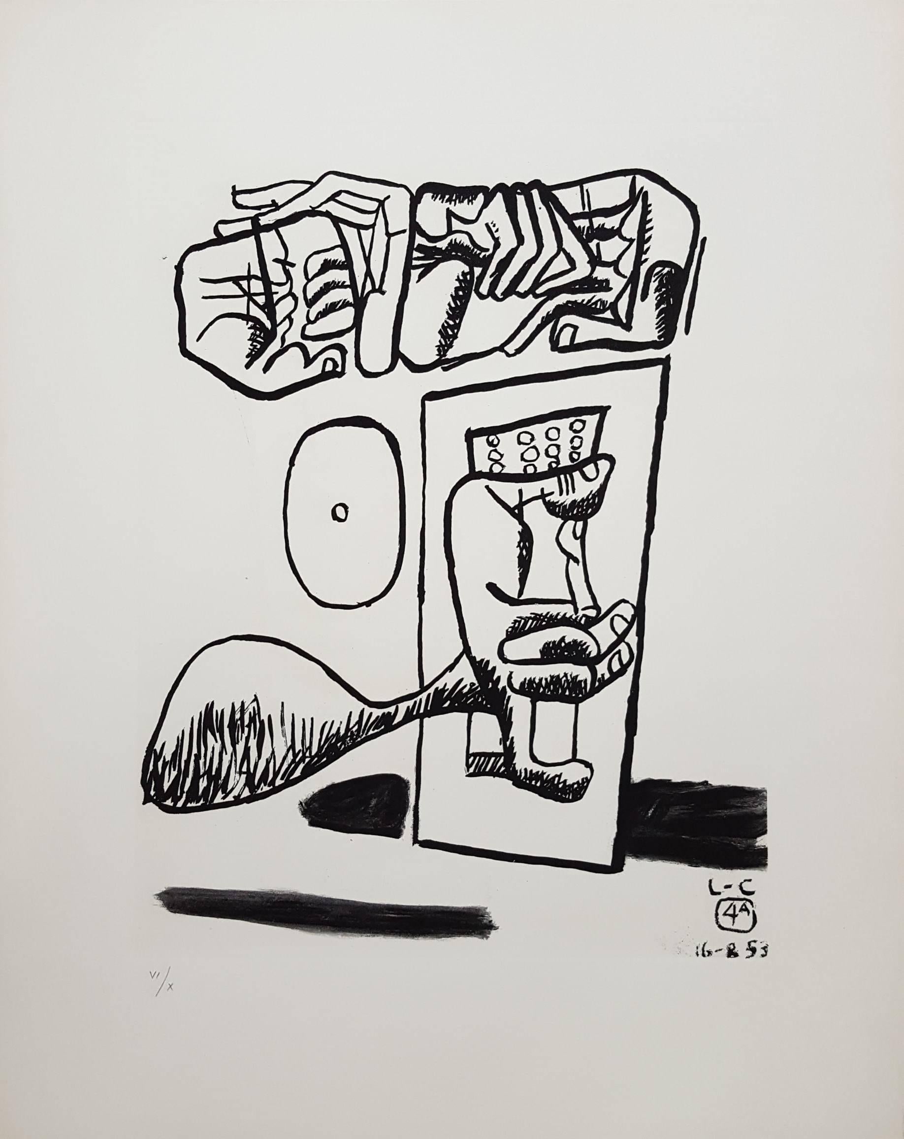 An original signed etching with aquatint on Rives BFK paper by French-Swiss artist Le Corbusier (Charles-Édouard Jeanneret) (1887-1965) titled 