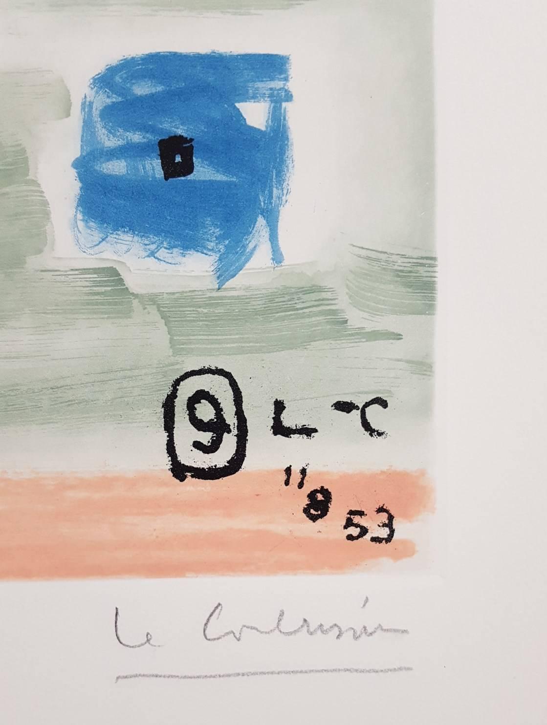Unité, Planche 9 (Set of 2) (Grau), Nude Print, von Le Corbusier