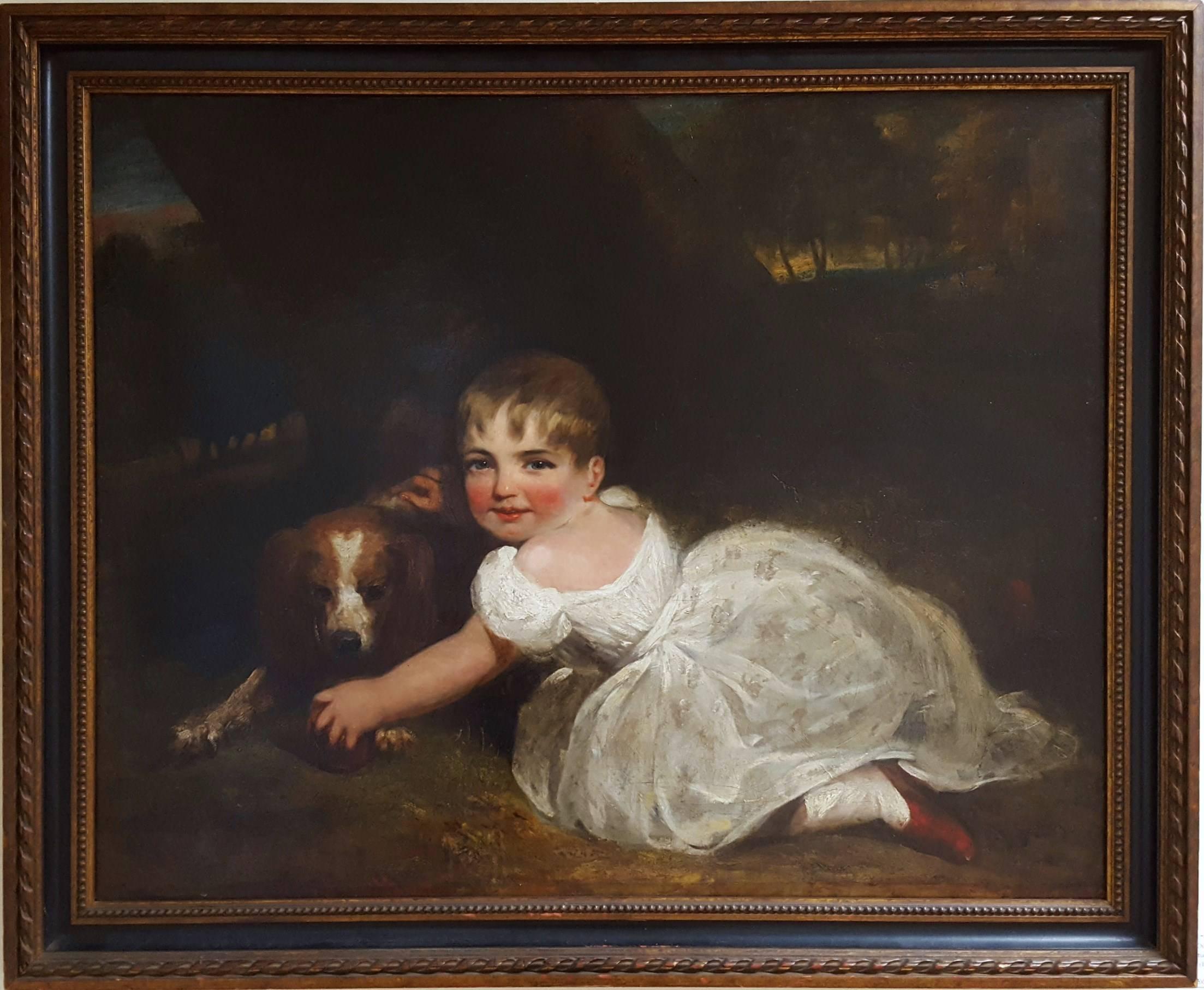 Miss Emma Lane:: zugeschrieben J. Reynolds – Painting von Joshua Reynolds