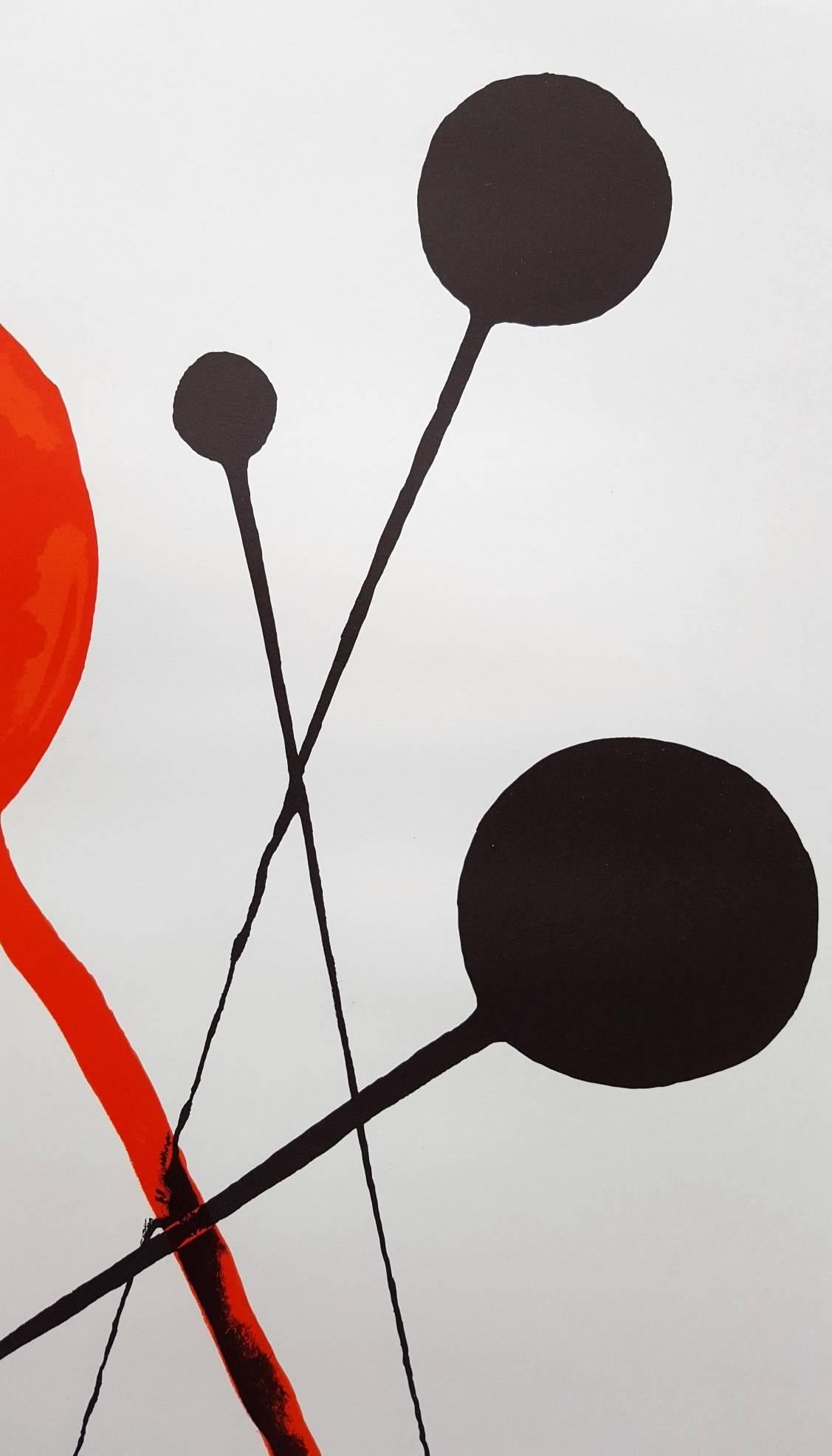 Fleches - Gray Abstract Print by (after) Alexander Calder