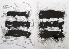 Fields I /// Joan Mitchell Großes Diptychon Radierung Aquatinta weibliche abstrakte Künstlerin