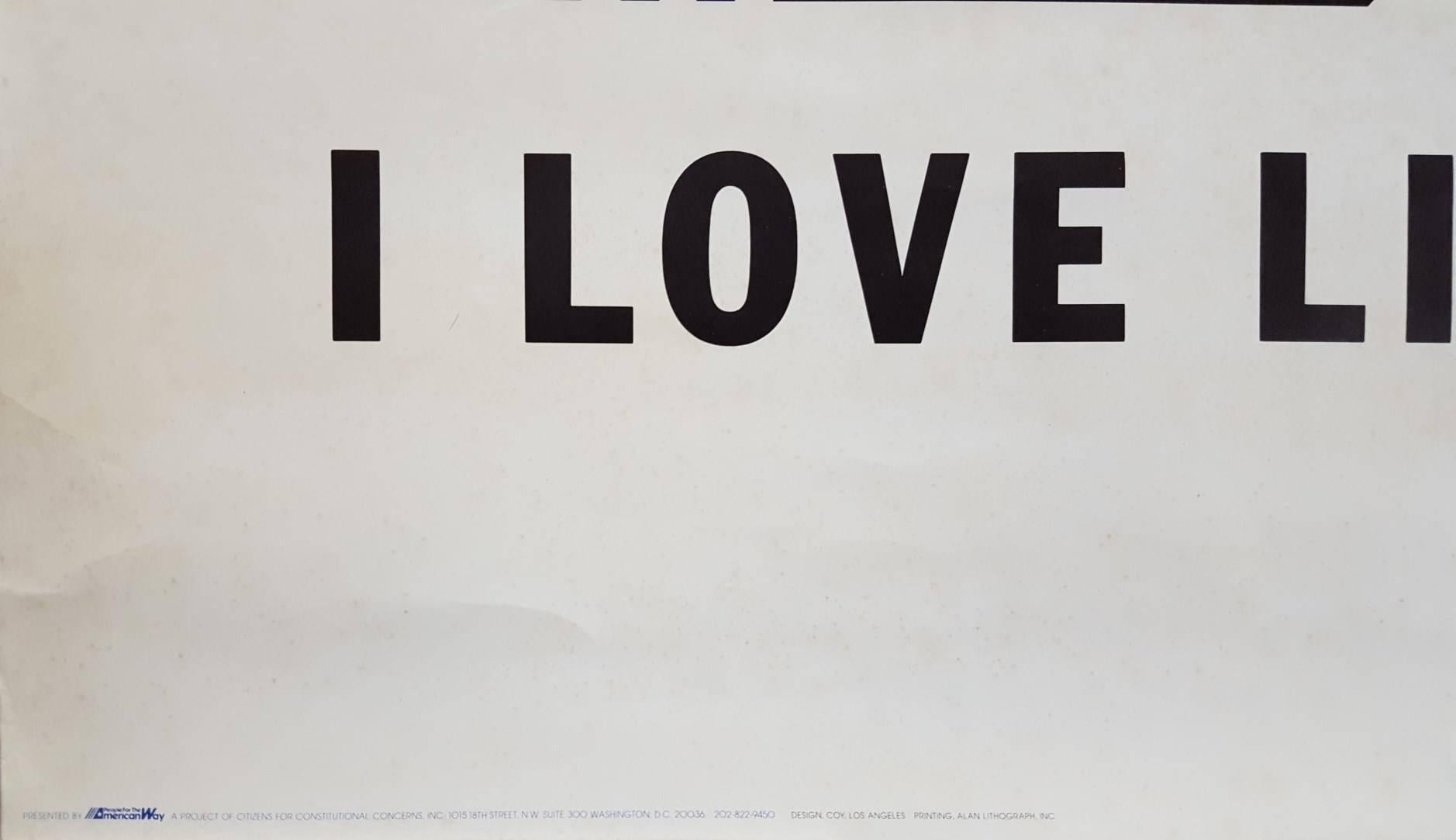I Love Liberty - Print by Roy Lichtenstein