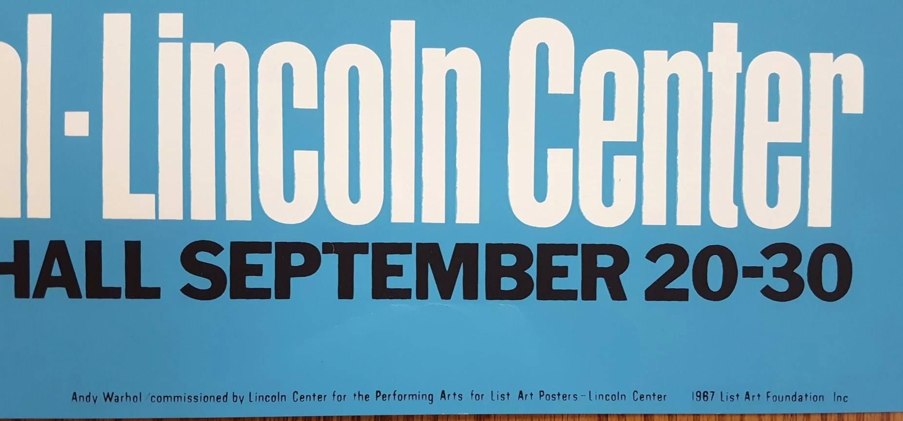 andy warhol lincoln center ticket