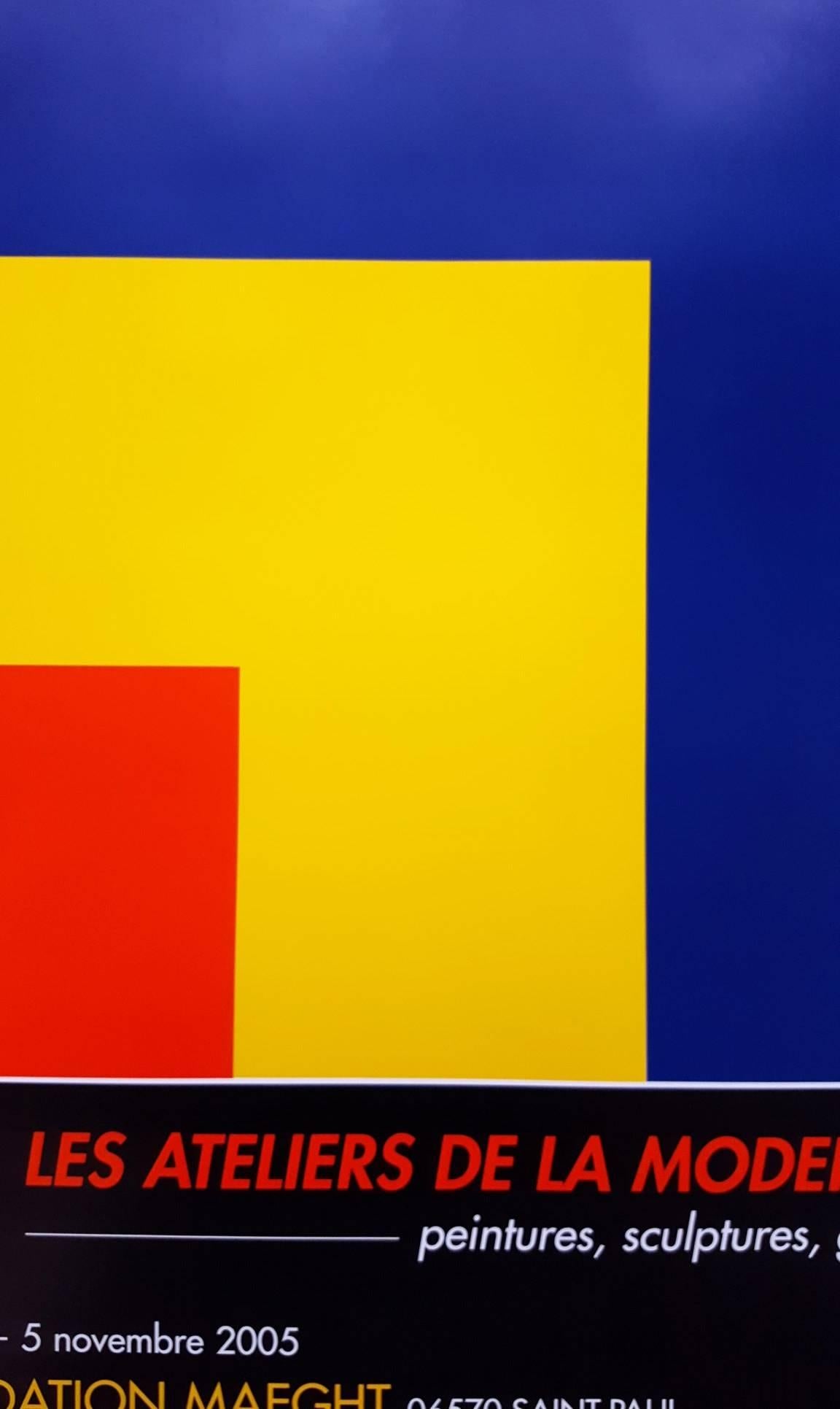 Fondation Maeght: Les Ateliers de La Modernite (Red, Yellow, Blue) - Minimalist Print by (after) Ellsworth Kelly