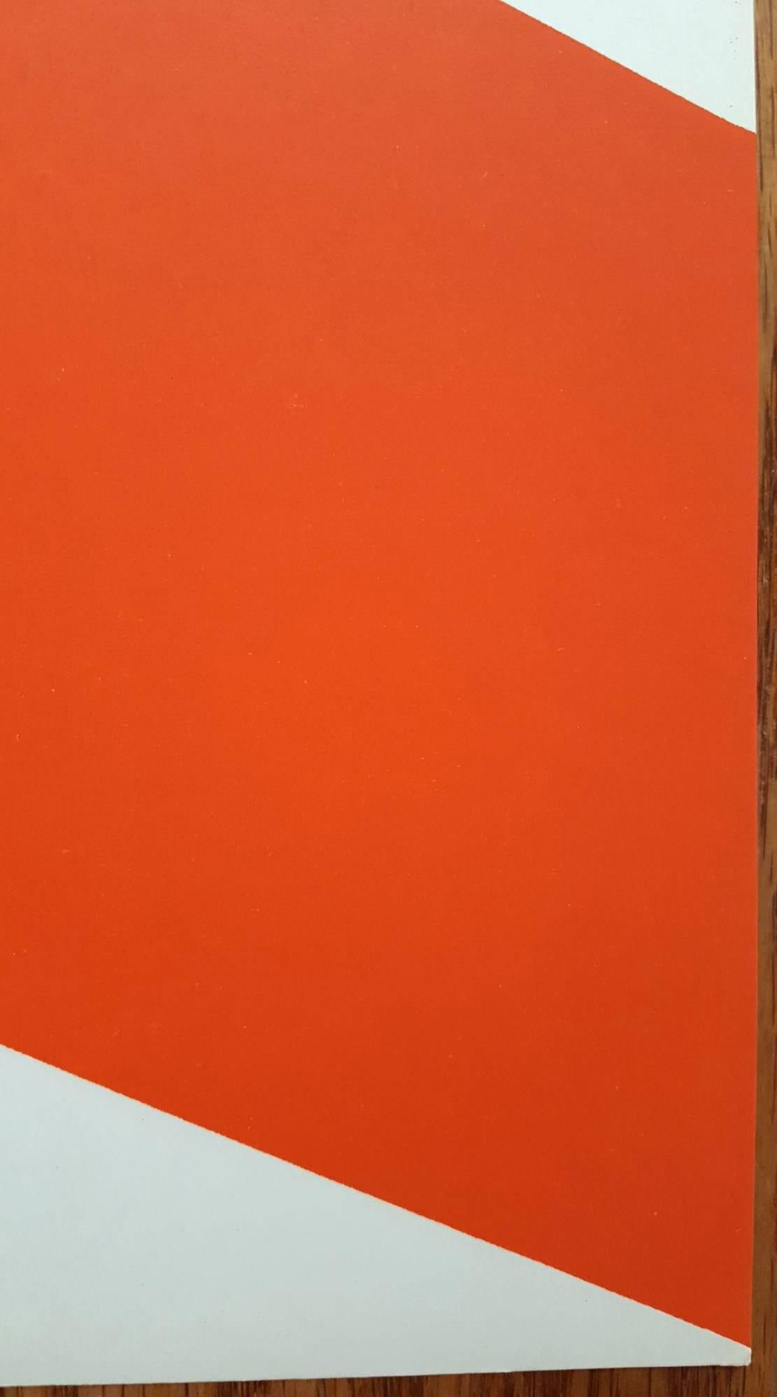 Original-Lithografie auf glattem Velin des amerikanischen Künstlers Ellsworth Kelly (1923-2015) „Derrière Le Miroir No. 110 (Seite 13)“:: 1958. Hergestellt für Kellys allererste Zusammenarbeit mit Derriere Le Miroir Nr. 110 im Oktober - November