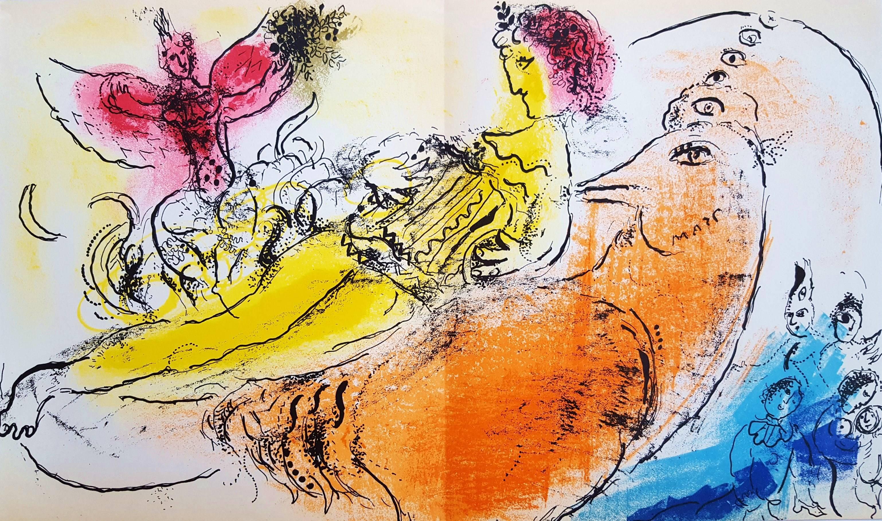Marc Chagall Figurative Print - The Accordionist