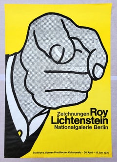 Nationalgalerie - Roy Lichtenstein: Disegni (Finger Pointing) Poster /// Pop