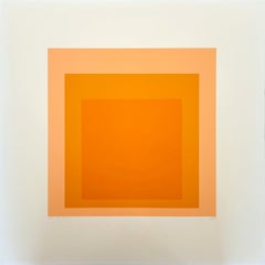 EK Ib /// Josef Albers, « Orange » (sérigraphie) – Hommage au carré, art abstrait du Bauhaus