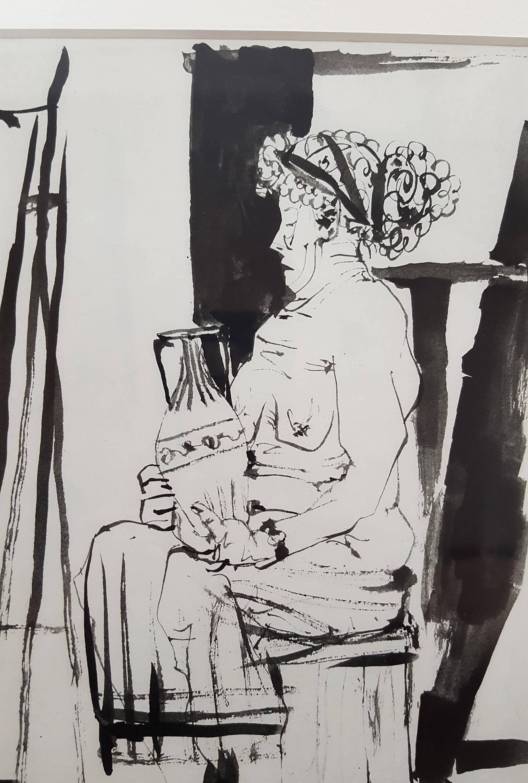 La Comedie Humaine - Gray Figurative Print by (after) Pablo Picasso