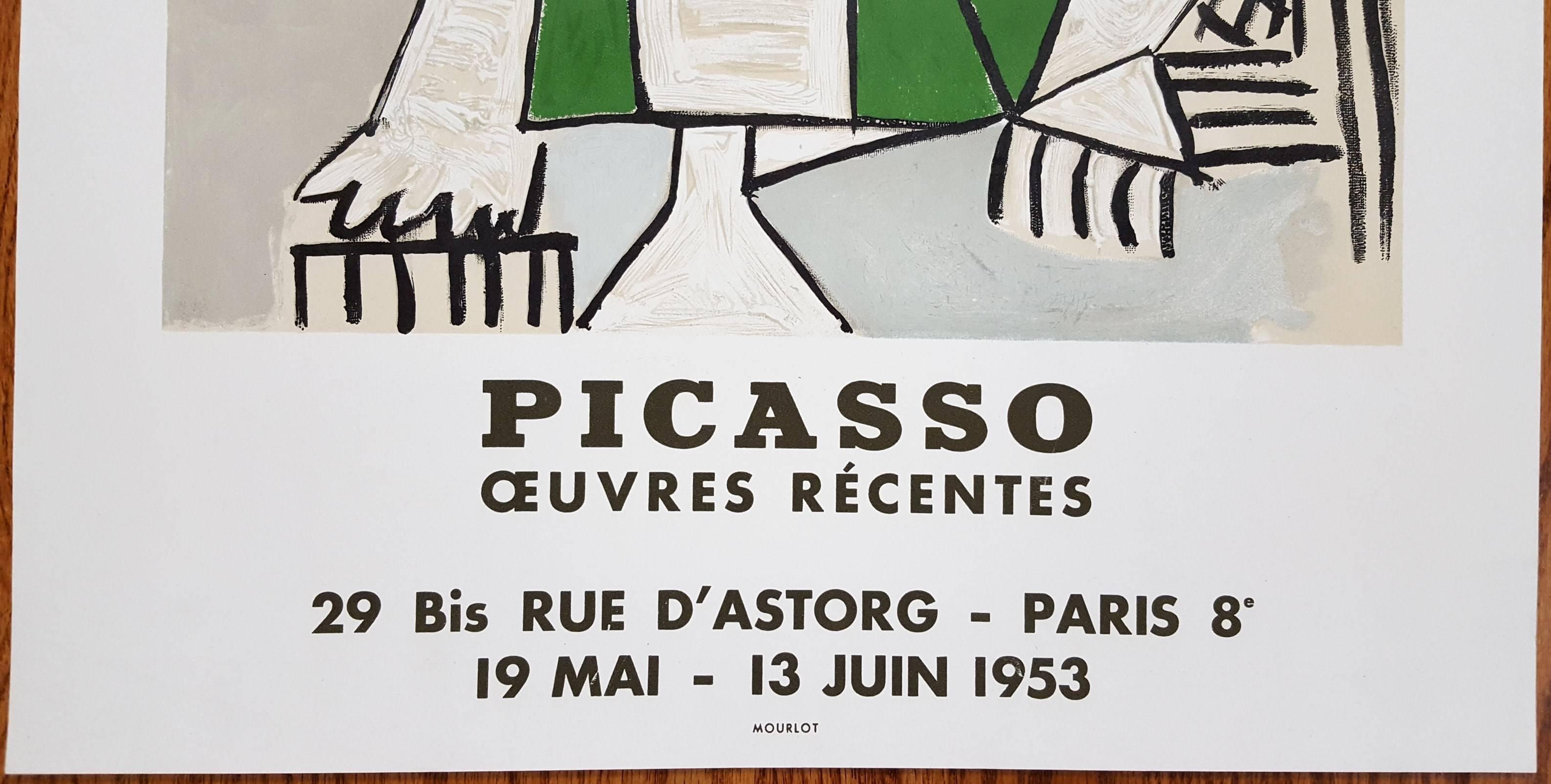 Neuere Werke:: Galerie Louise Leiris (Kubismus), Print, von (after) Pablo Picasso