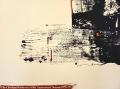 Untitled (Cleveland Orchestra Print) /// Helen Frankenthaler Abstract Female Art