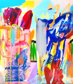 The Bull /// Jack Graves Contemporary Abstract Colorful Painting Landscape Art