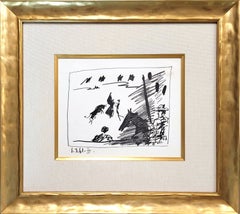 Jeu de la Cape /// Pablo Picasso Spanish Bull Fighting Lithograph Matador Modern