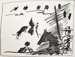 Jeu de la Cape /// Pablo Picasso Spanish Bull Fighting Lithograph Matador Modern