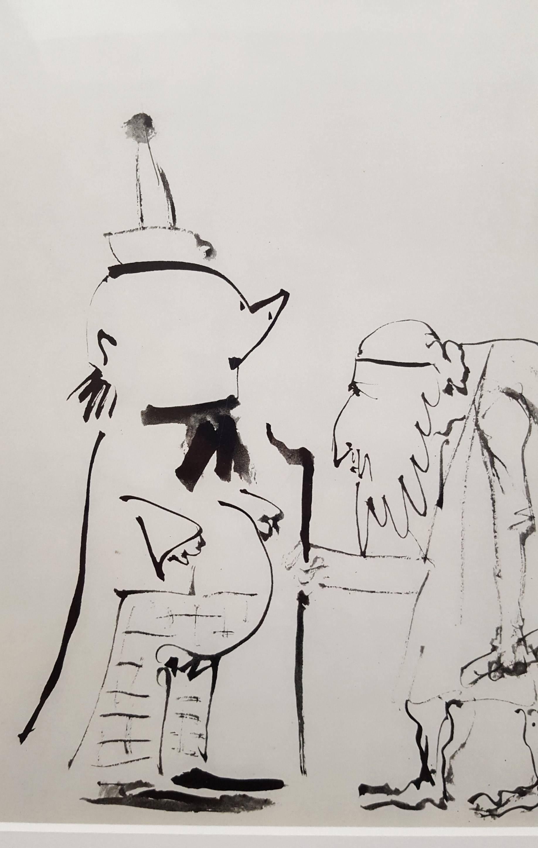 La Comedie Humaine - Cubist Print by (after) Pablo Picasso